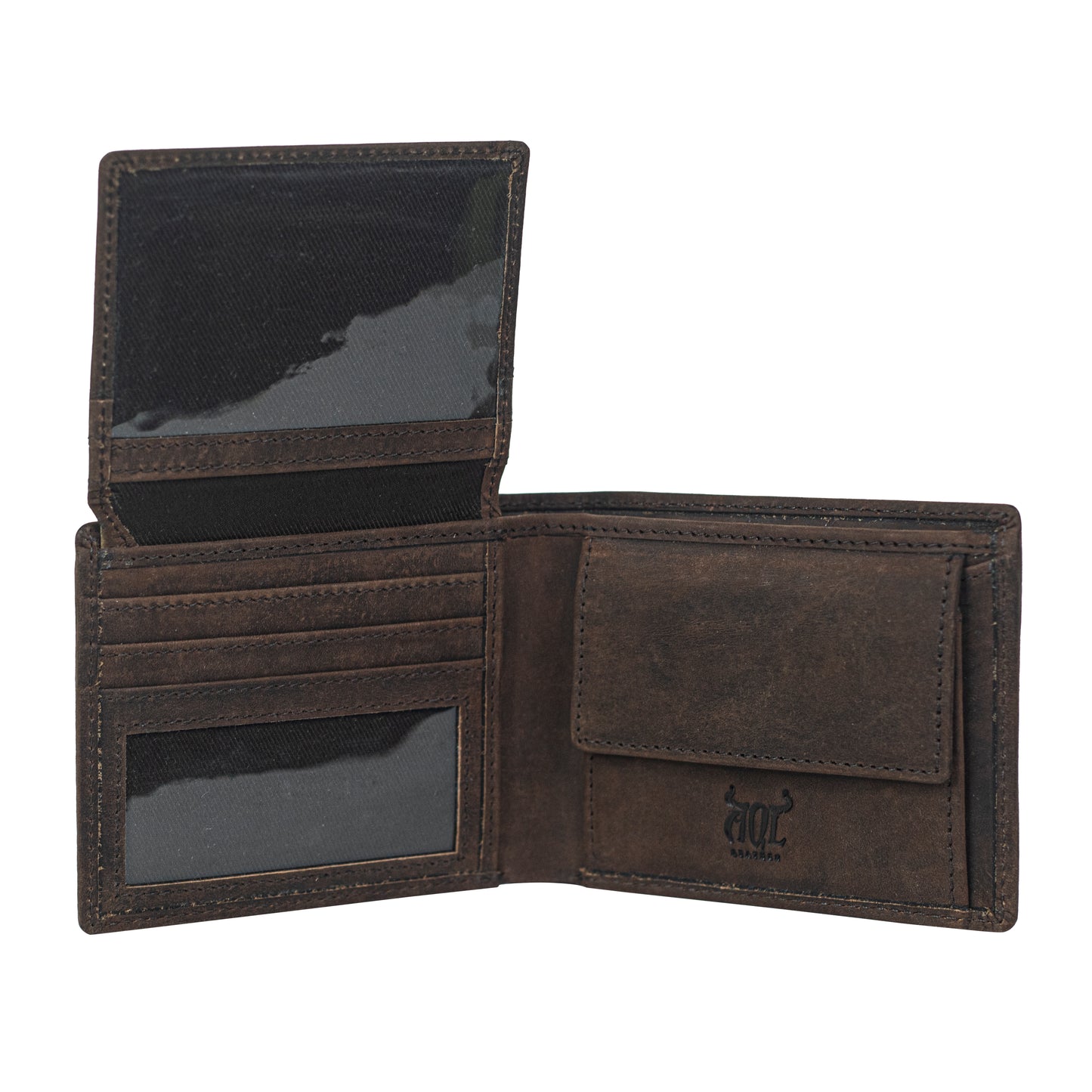 AQL102brown1021 The Dry Hunter Men's Wallet - AqLeather