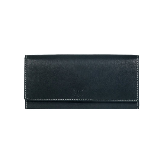 AQL130black5004 Luxurious Nappa Leather Clutch for the Discerning Woman - AqLeather