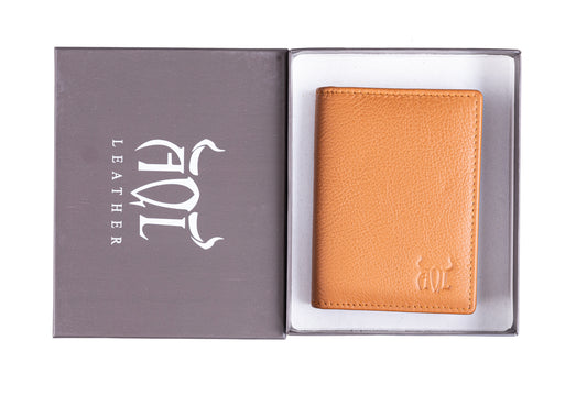 AQL130tan1011: The Essential Tan - A Streamlined Wallet for the Modern Man - AqLeather