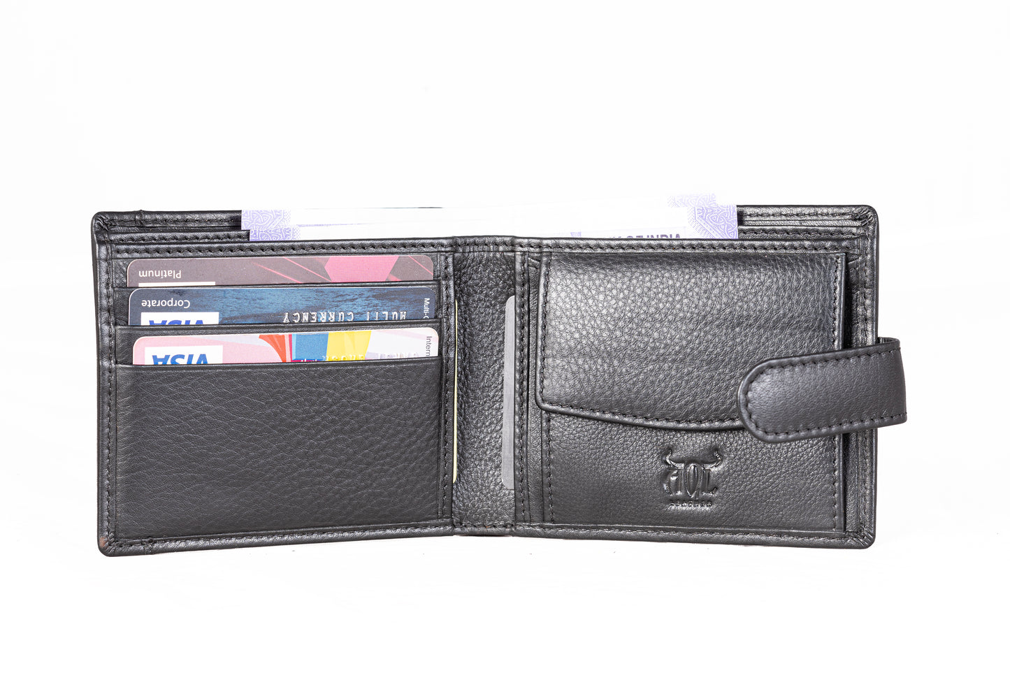 AQL130black1046: The Timeless Black Men's Leather Wallet - A Classic Choice for the Discerning Gentleman