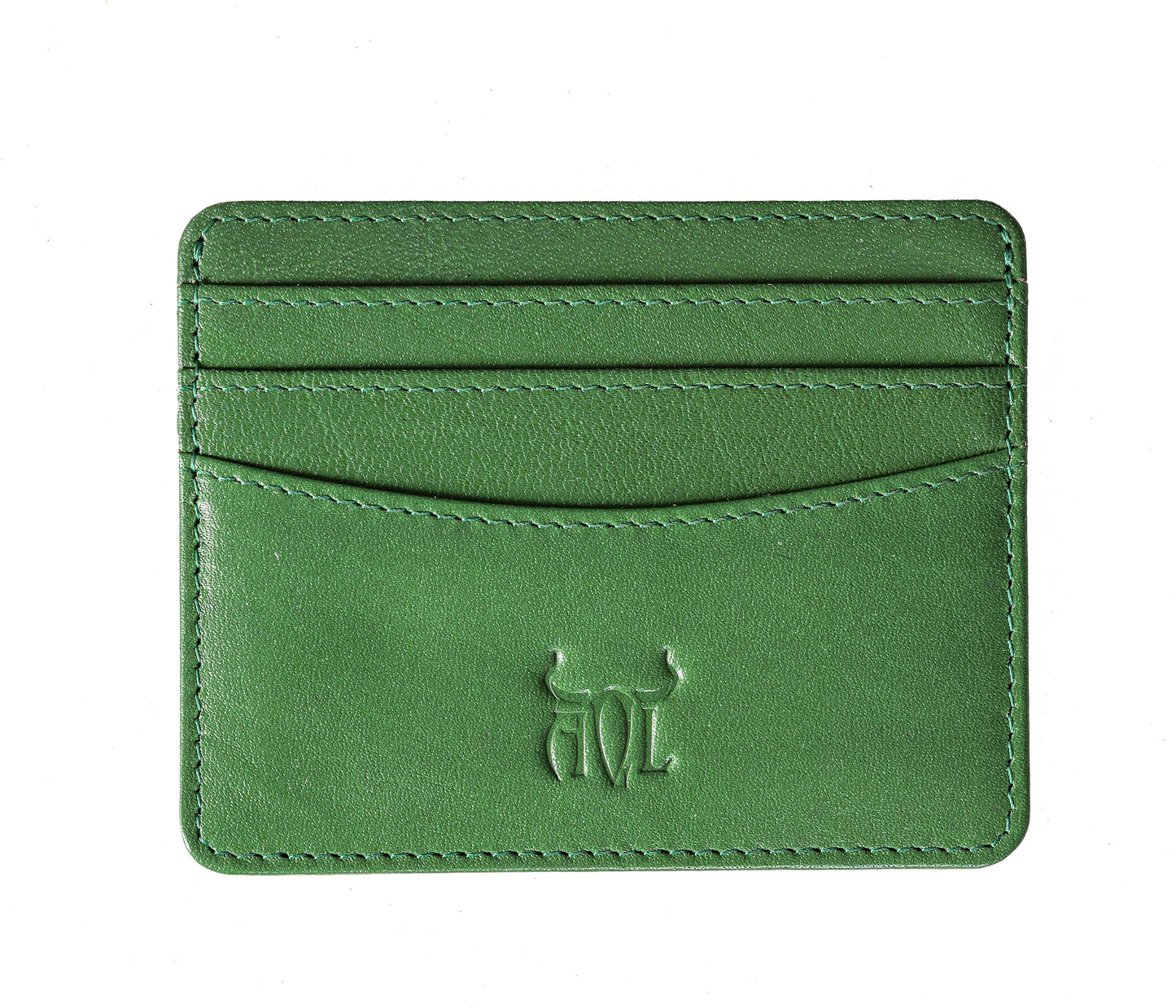 AQL125green1012: The Hunter V.T. - A Bold Statement in Minimalist Style (Card Holder) - AqLeather