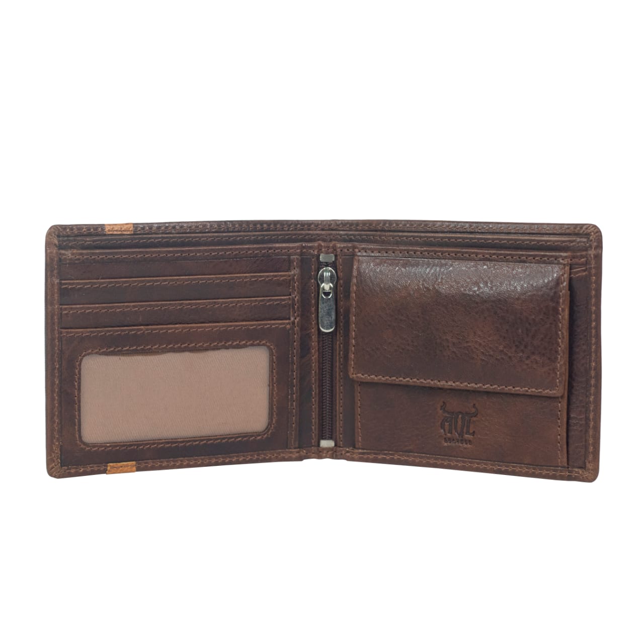 AQL193brown1023: The Anti-Vintage Hunter's Choice (CHC Brown-Tan Men's Wallet) - AqLeather